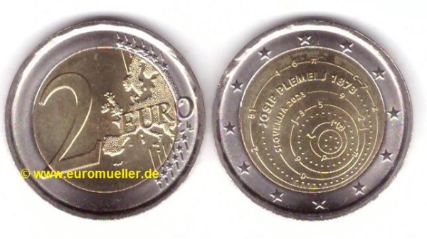 2 Euro Sondermünze Slowenien 2023 Plemelj